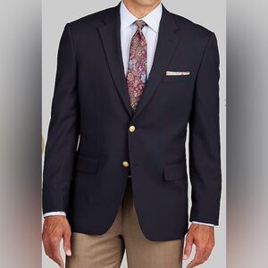 NEW* Jos. A. Bank Traditional Fit Navy Blue Blazer Executive Collection 44R NWOT